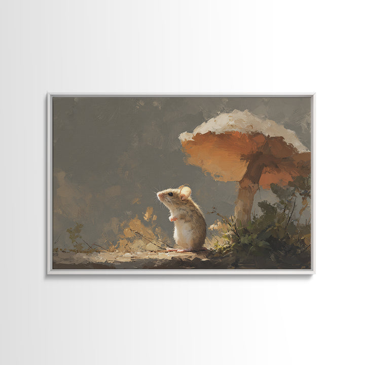 Tiny Field Mouse Canvas Print, Animal Art, Nursery Decor, Living Room Decor, Fine Art, Creature, Nursery Art, Cat Art, ANI-3x2-38
