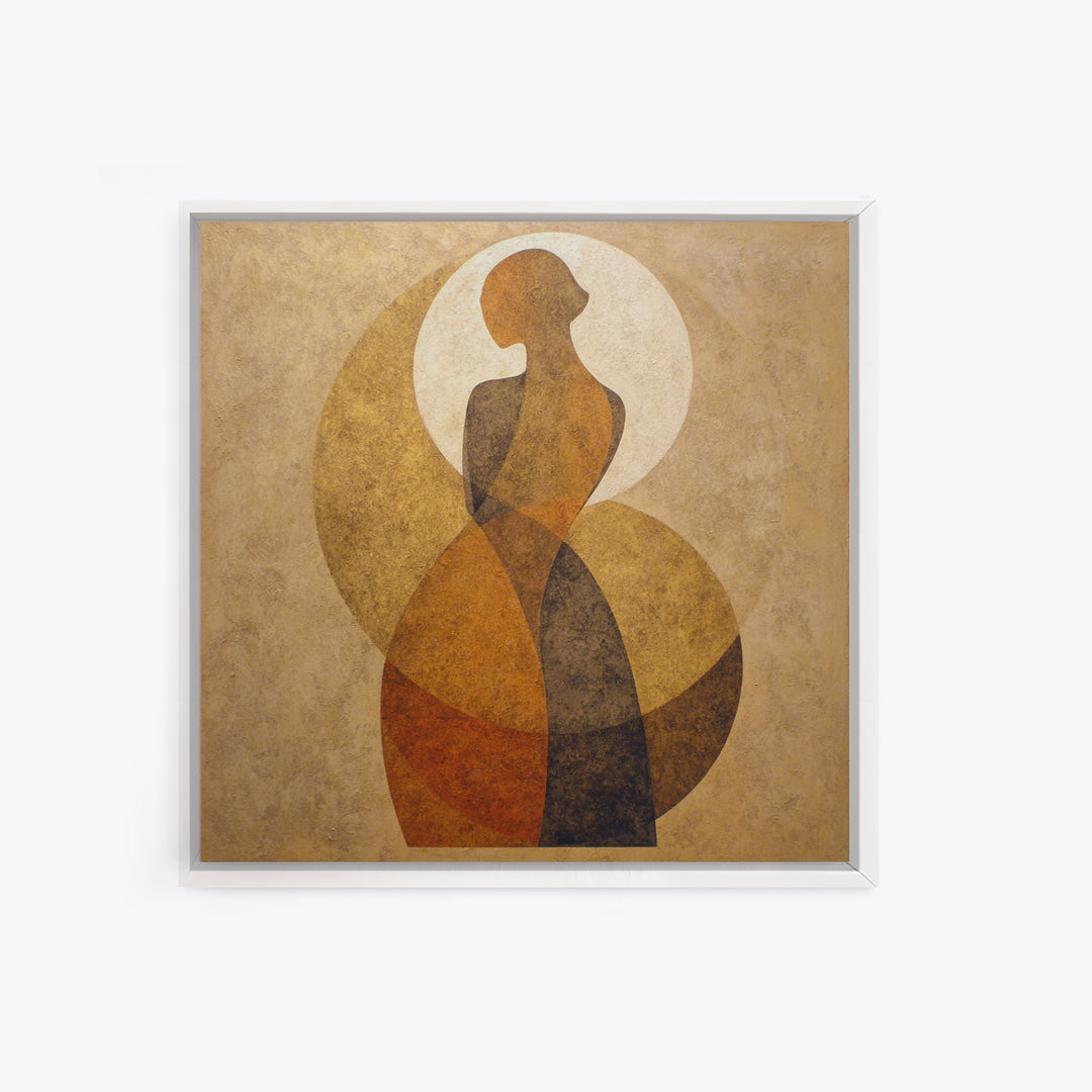 Simple Monochrome Figure Study Framed Canvas Print, Art, Art Print, Living Room Decor, Fine Art, Canvas Wall Art, ART-1x1-12