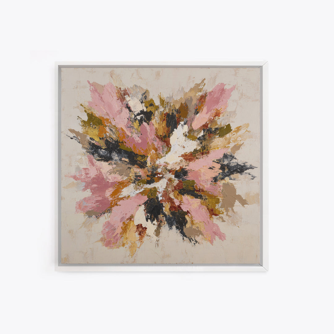 Contemporary Abstract with Layered Pigments and Energetic Canvas Print, Art, Framed Wall Art, Living Room Decor, ART-1x1-2