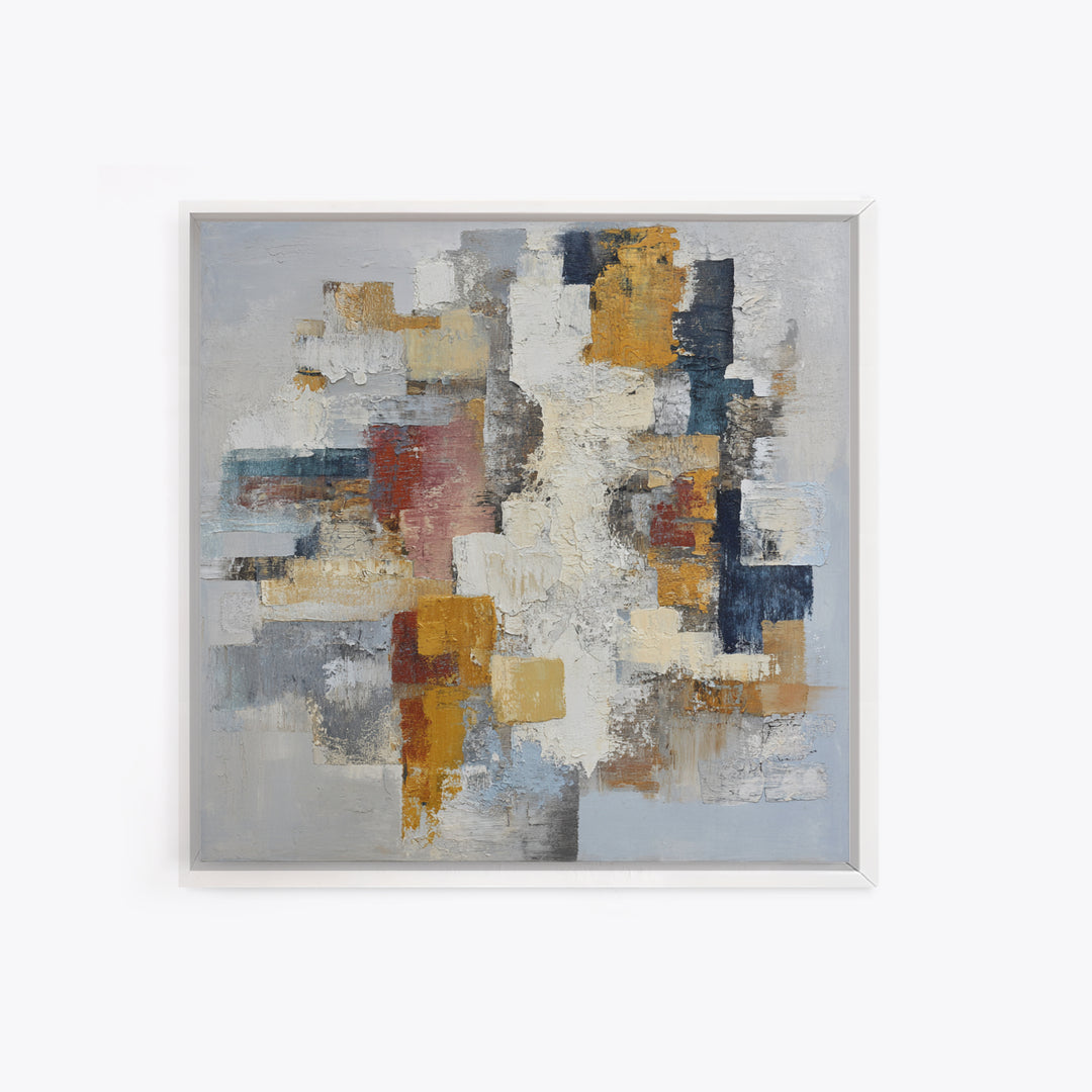 Contemporary Abstract with Layered Pigments and Energetic Canvas Print, Art, Black Art, Living Room Decor, Abstract Art, ART-1x1-26