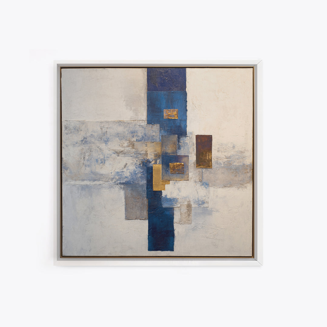 Modern Sculptural Shapes Rendered as Painted Forms Canvas Print, Art, Framed Art, Living Room Decor, Abstract Art, ART-1x1-30