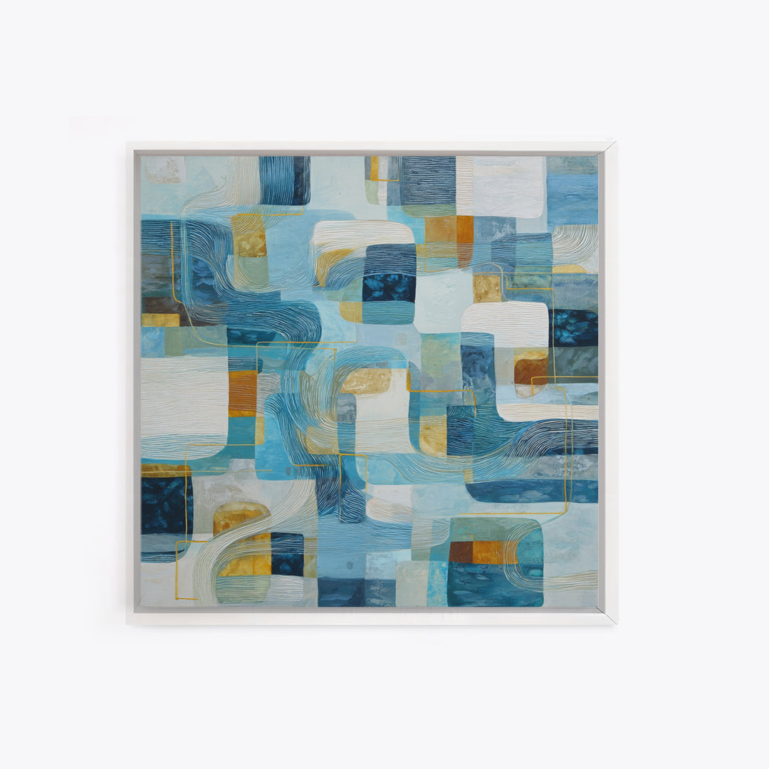 Abstract Water Forms Framed Canvas Print, Art, Canvas Art, Living Room Decor, Fine Art, Horizontal Wall Art, ART-1x1-43