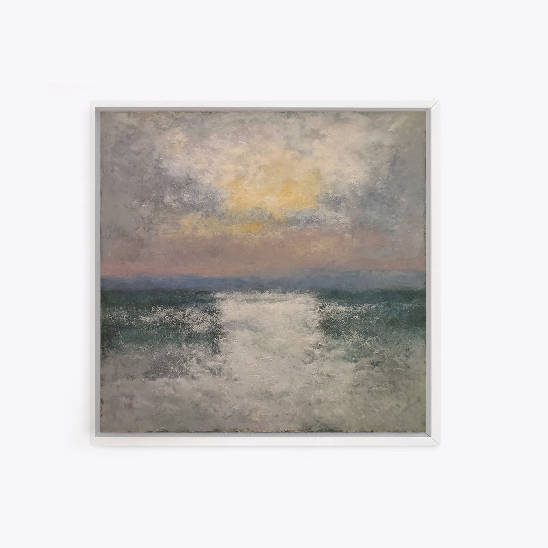 Modern Sculptural Shapes Rendered as Painted Forms Framed Canvas Print, Art, Canvas Wall Art, Living Room Decor, Abstract Art, ART-1x1-6