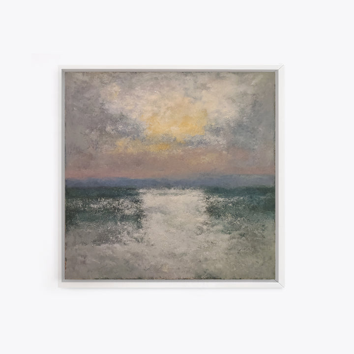 Modern Sculptural Shapes Rendered as Painted Forms Framed Canvas Print, Art, Canvas Wall Art, Living Room Decor, Abstract Art, ART-1x1-6