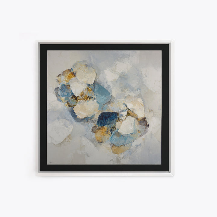 Modern Sculptural Shapes Rendered as Painted Forms Framed Canvas Print, Art, Resin Art, Living Room Decor, Abstract Art, ART-1x1-78