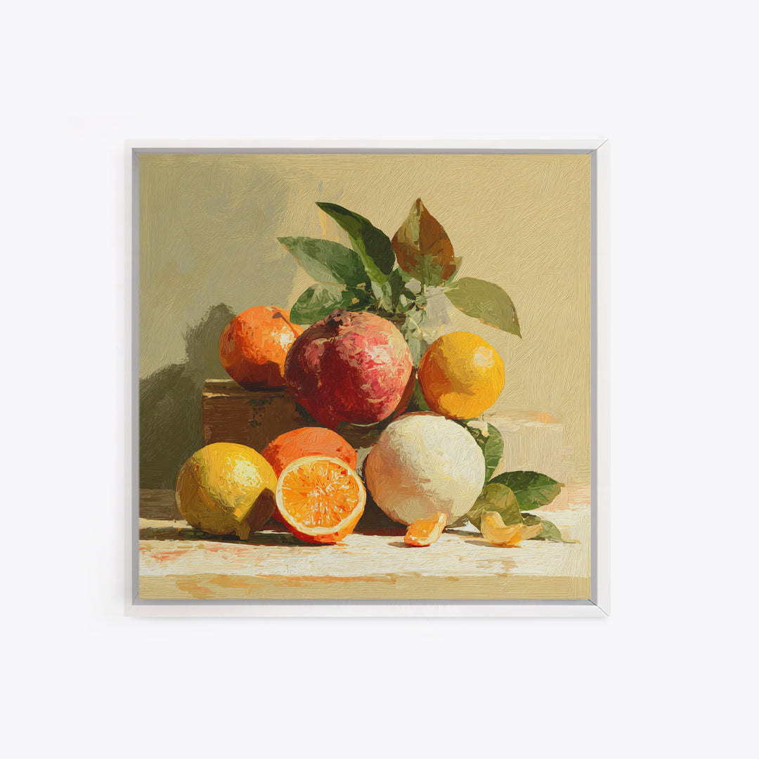 Bold Pop Fruit Composition Framed Canvas Print, Art, Luxury Decor, Living Room Decor, Fine Art, Metal Wall Art, ART-1x1-88
