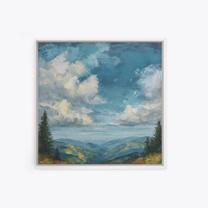 Quiet Mountain Scene Canvas Print, Art, Home Decor, Living Room Decor, Fine Art, Minimalist Decor, Contemporary Art, ART-1x1-89