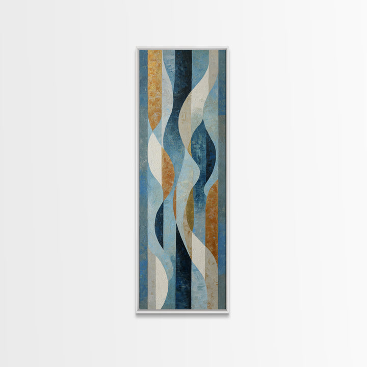 Abstract Water Forms Framed Canvas Print, Art, Luxury Decor, Living Room Decor, Abstract Art, Metal Wall Art, ART-1x3-31