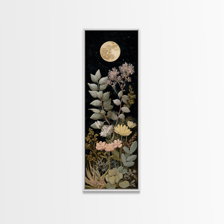 Celestial Moon Study Canvas Print, Art, Digital Art, Living Room Decor, Oil Painting, Abstract Art, Canvas Art, ART-1x3-33