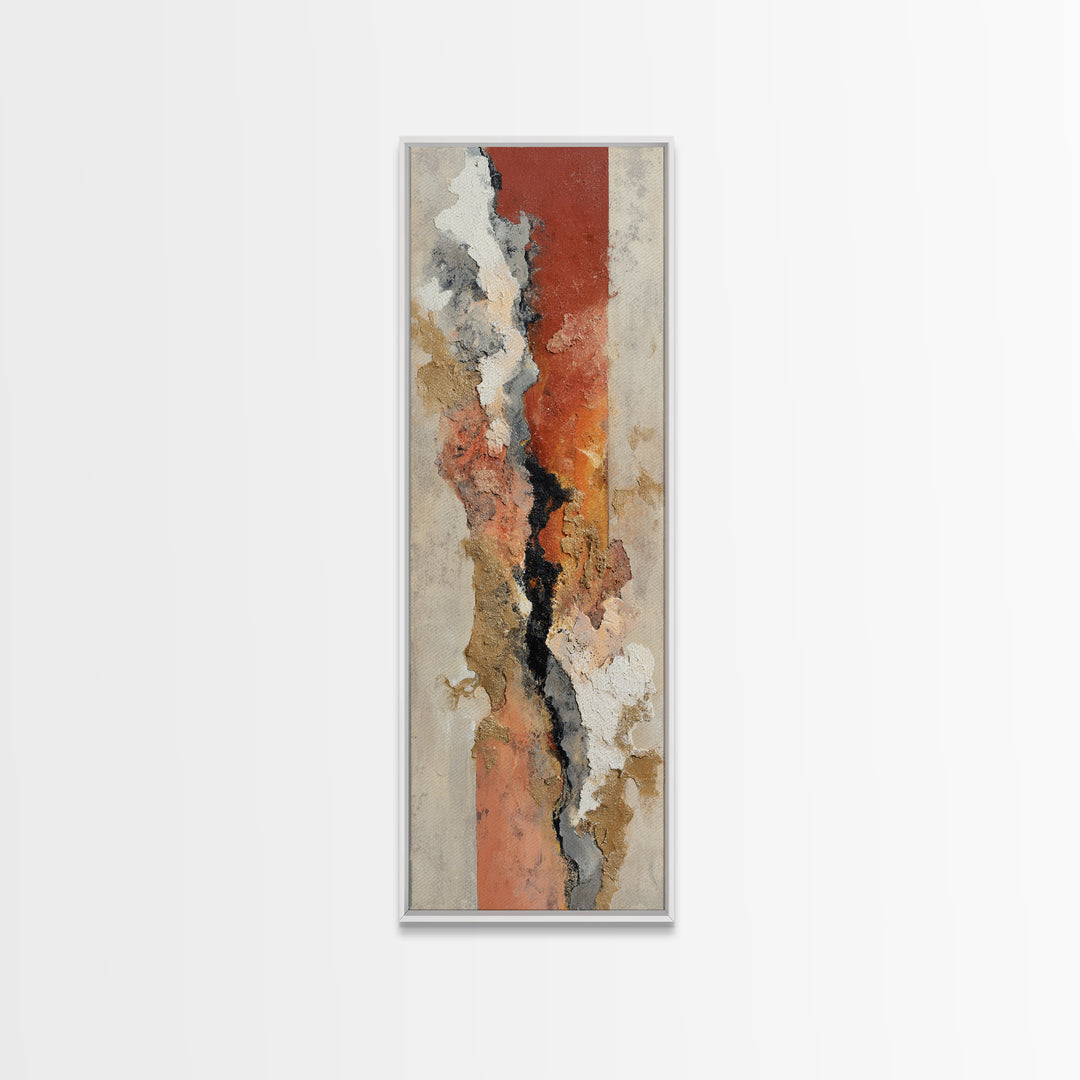 Contemporary Abstract with Layered Pigments and Energetic Canvas Print, Art, Framed Art, Living Room Decor, Fine Art, ART-1x3-38
