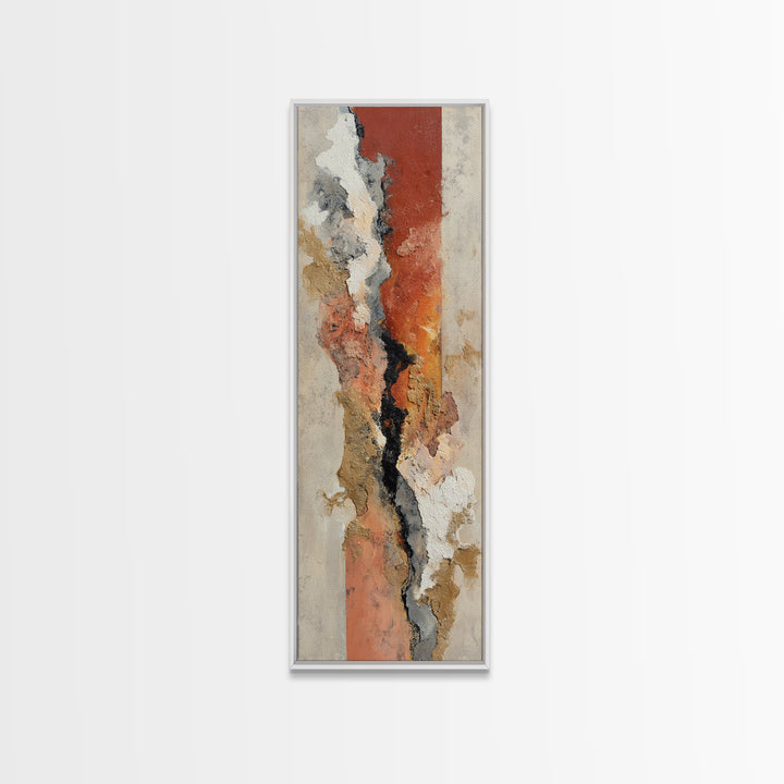 Contemporary Abstract with Layered Pigments and Energetic Canvas Print, Art, Framed Art, Living Room Decor, Fine Art, ART-1x3-38