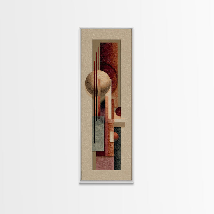 Modern Sculptural Shapes Rendered as Painted Forms Canvas Print, Art, Wood Wall Art, Living Room Decor, Fine Art, ART-1x3-42