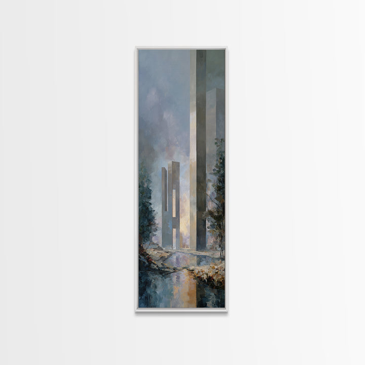 Surreal Dream Landscape Framed Canvas Print, Art, Minimalist Decor, Living Room Decor, Fine Art, Large Wall Art, ART-1x3-47