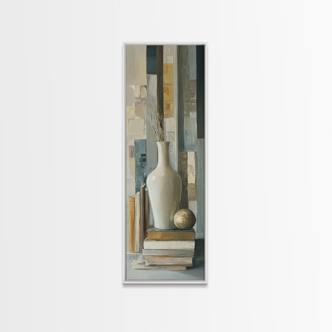 Sunlit Interior Still Life Framed Canvas Print, Art, Printable Art, Living Room Decor, Fine Art, Statement Artwork, ART-1x3-50