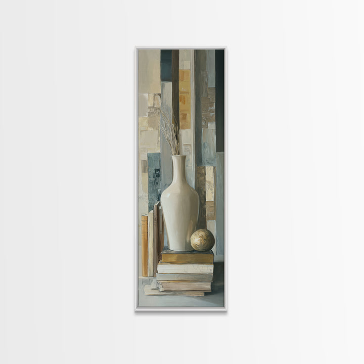 Sunlit Interior Still Life Framed Canvas Print, Art, Printable Art, Living Room Decor, Fine Art, Statement Artwork, ART-1x3-50