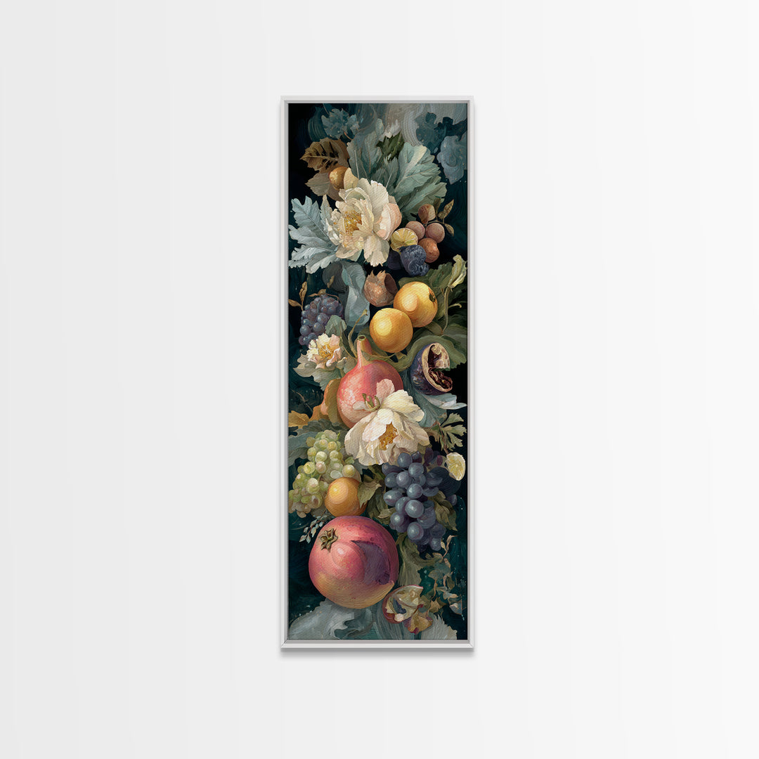 Bold Pop Fruit Composition Framed Canvas Print, Art, Boho Decor, Living Room Decor, Fine Art, Printable Wall Art, ART-1x3-52