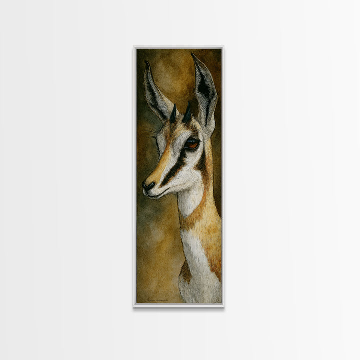 Elegant Animal Portrait Framed Canvas Print, Art, Textured Wall Art, Living Room Decor, Oil Painting, Gallery Decor, ART-1x3-54