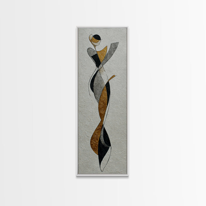 Simple Monochrome Figure Study Canvas Print, Art, Art Print, Living Room Decor, Fine Art, Canvas Wall Art, Abstract Art, ART-1x3-72