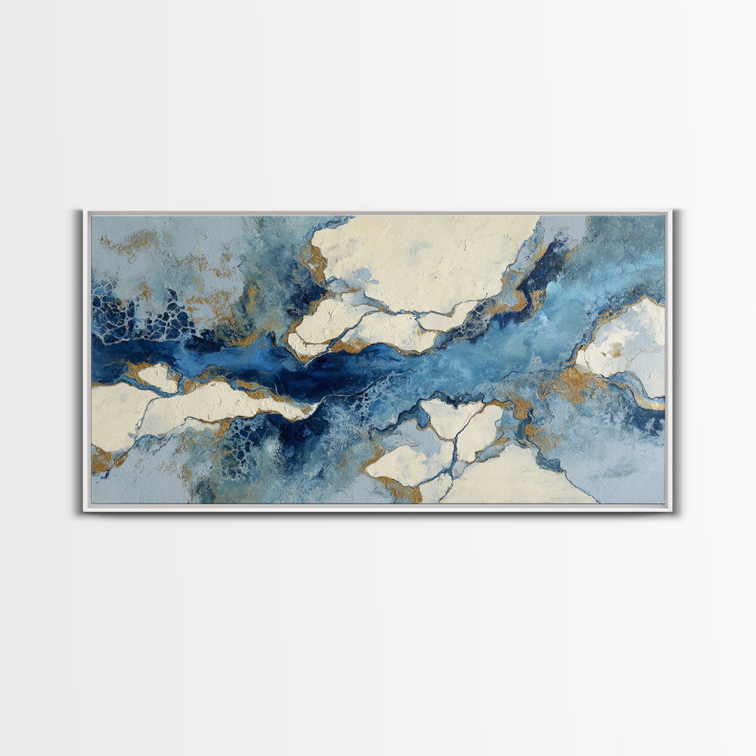 Abstract Water Forms Framed Canvas Print, Art, Room Decor, Living Room Decor, Abstract Art, Art Commission, Digital Wall Art, ART-2x1-15