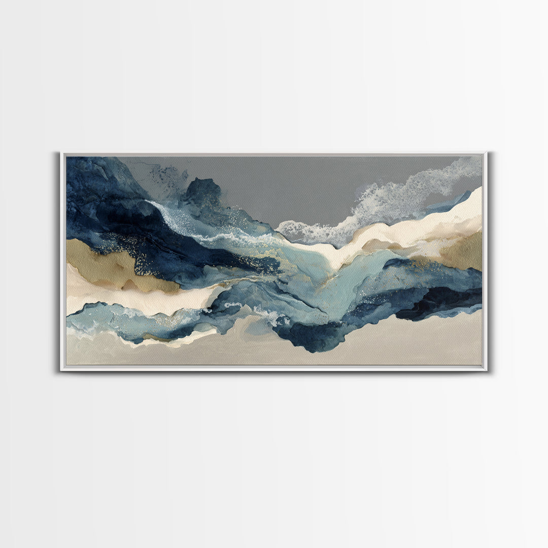 Modern Sculptural Shapes Rendered as Painted Forms Canvas Print, Art, Wall Decor, Living Room Decor, Fine Art, ART-2x1-2