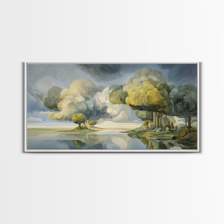 Surreal Dream Landscape Framed Canvas Print, Art, Large Wall Art, Living Room Decor, Fine Art, Prints Wall Art, ART-2x1-55