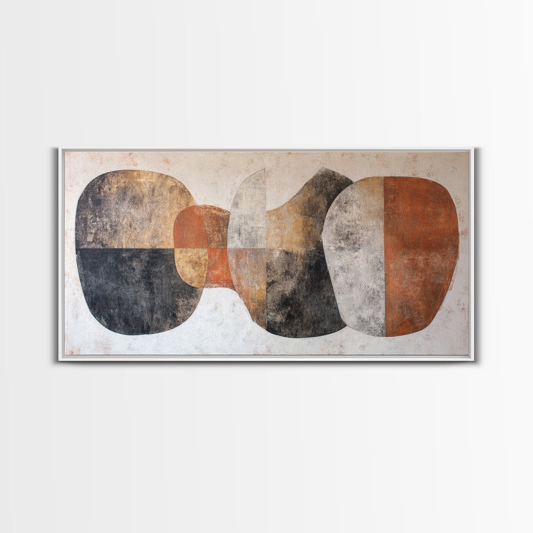 Simple Monochrome Figure Study Framed Canvas Print, Art, Digital Art, Living Room Decor, Fine Art, Abstract Art, ART-2x1-56