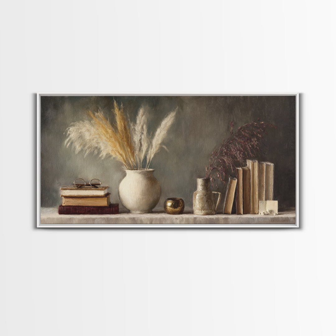 Sunlit Interior Still Life Canvas Print, Art, Room Decor, Living Room Decor, Fine Art, Art Commission, Digital Wall Art, ART-2x1-58