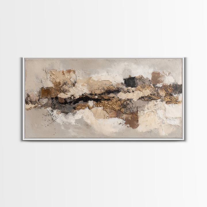 Textured Neutral Abstraction Framed Canvas Print, Art, Art Prints, Living Room Decor, Abstract Art, Framed Wall Art, ART-2x1-81