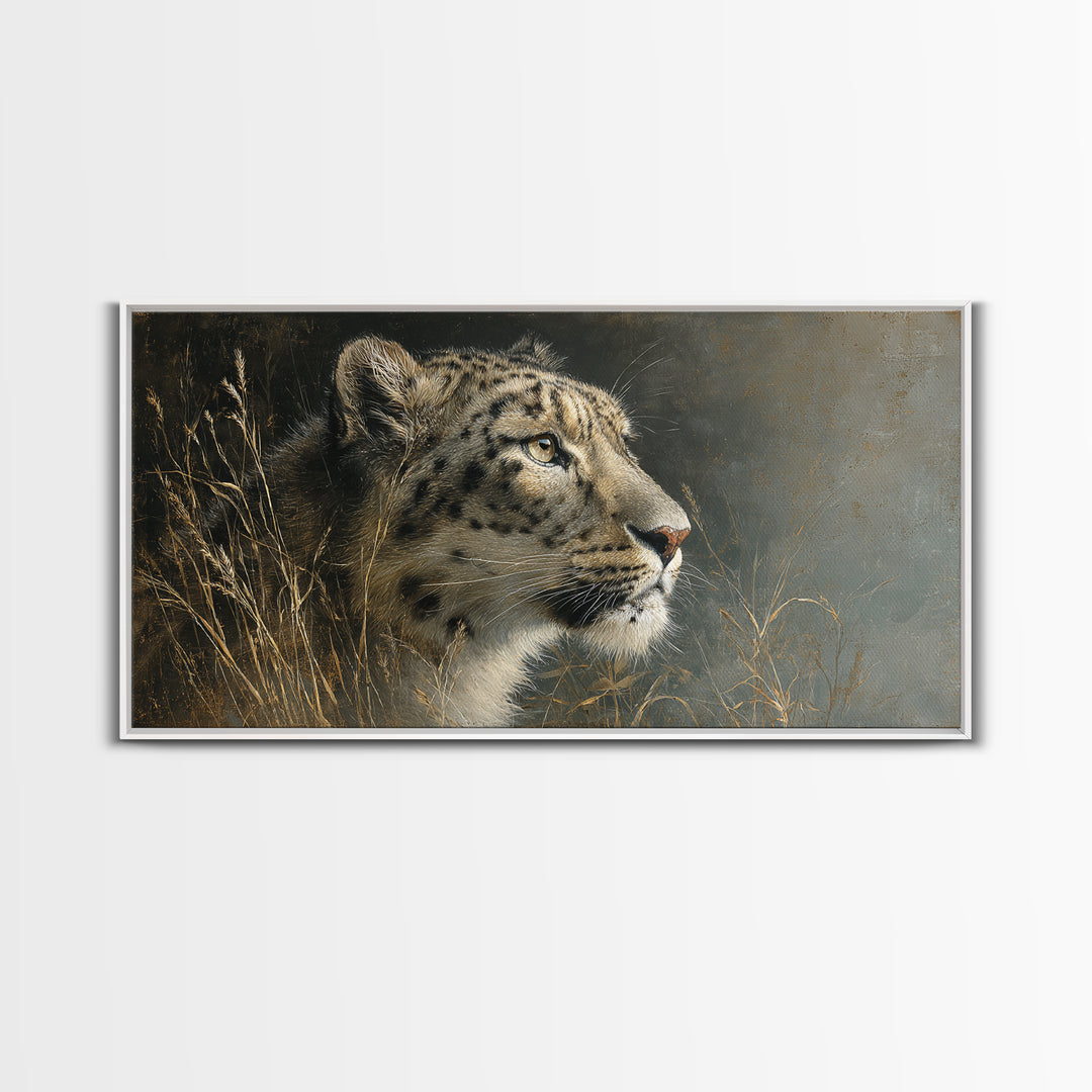 Elegant Animal Portrait Framed Canvas Print, Art, Textured Painting, Living Room Decor, Fine Art, Digital Wall Art, ART-2x1-86