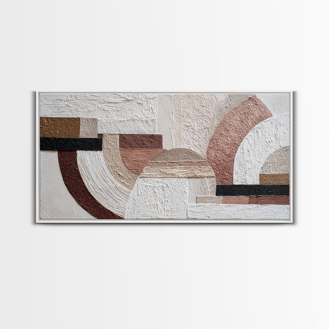 Textured Neutral Abstraction Framed Canvas Print, Art, Fine Art Print, Living Room Decor, Abstract Art, Digital Art, ART-2x1-9