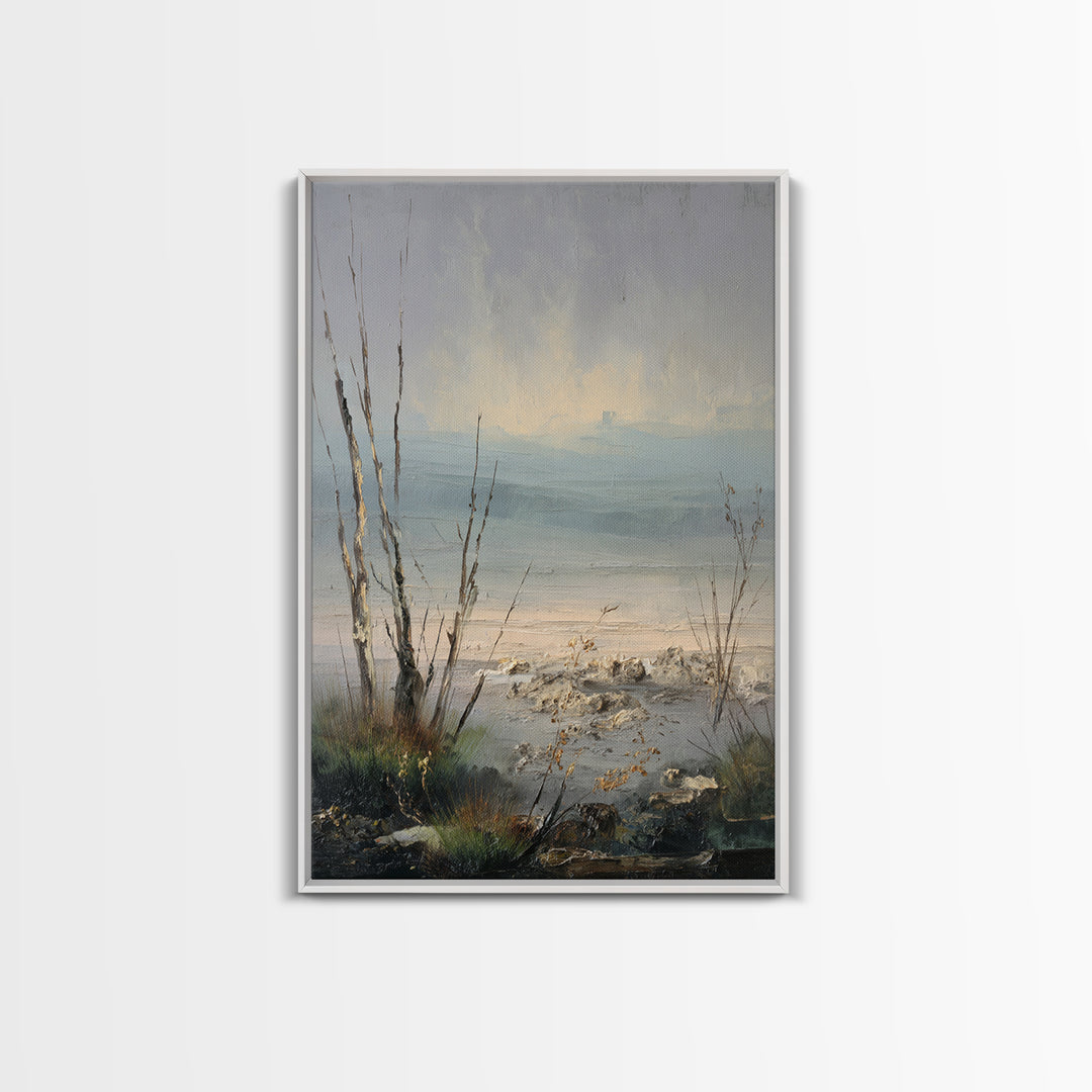 Surreal Dream Landscape Framed Canvas Print, Art, Framed Art, Living Room Decor, Fine Art, Neutral Decor, Modern Decor, ART-2x3-19