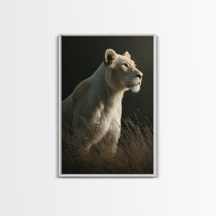 Elegant Animal Portrait Framed Canvas Print, Art, Home Decor, Living Room Decor, Fine Art, Minimalist Decor, ART-2x3-2
