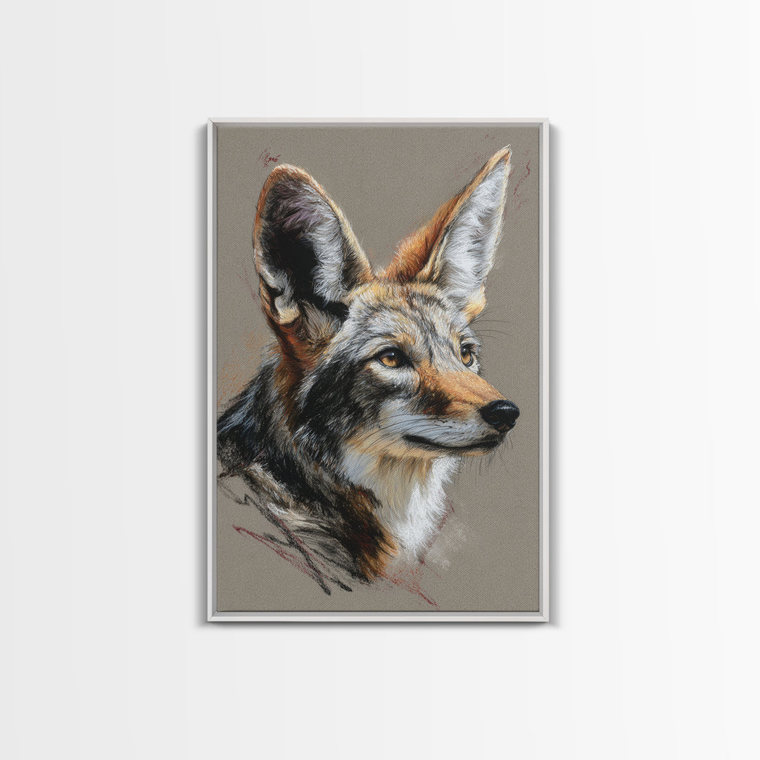 Elegant Animal Portrait Framed Canvas Print, Art, Home Decor, Living Room Decor, Fine Art, Minimalist Decor, ART-2x3-26