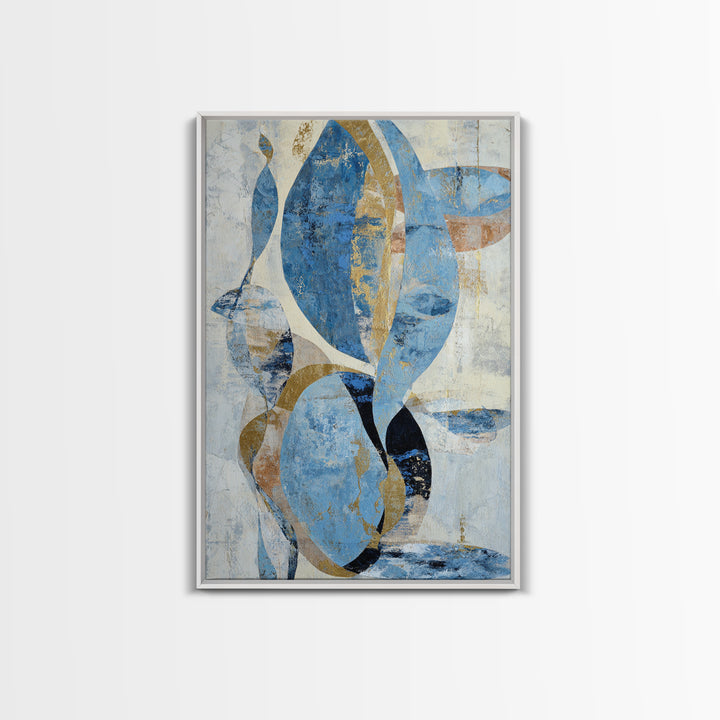 Abstract Water Forms Framed Canvas Print, Art, Canvas Art, Living Room Decor, Abstract Art, Horizontal Wall Art, ART-2x3-3