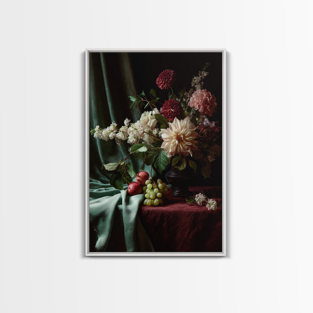 Museum Still Life Framed Canvas Print, Art, Wall Art, Living Room Decor, Fine Art, Original Art, Art Nouveau, ART-2x3-33