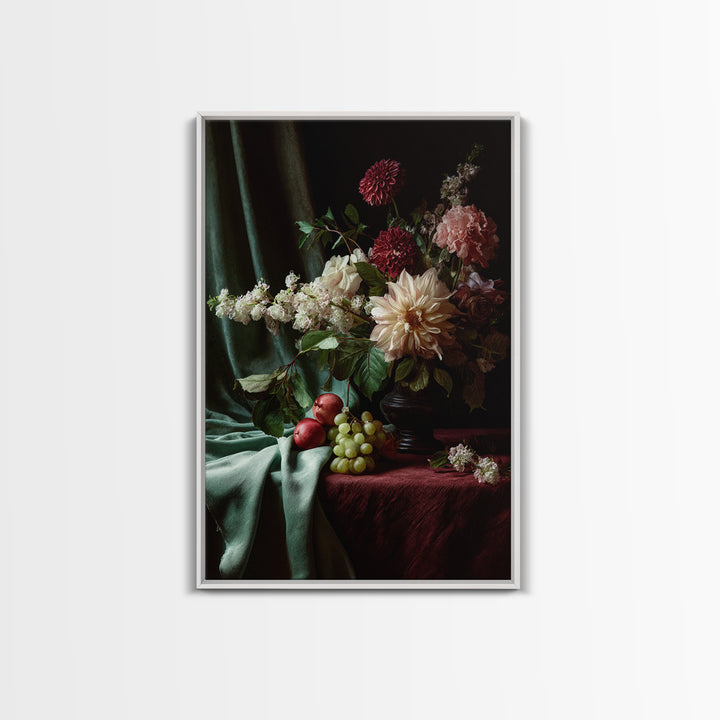 Museum Still Life Framed Canvas Print, Art, Wall Art, Living Room Decor, Fine Art, Original Art, Art Nouveau, ART-2x3-33