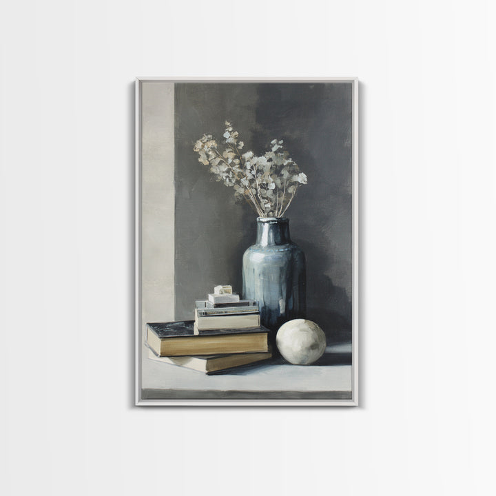 Sunlit Interior Still Life Framed Canvas Print, Art, Fine Art Print, Living Room Decor, Fine Art, Digital Art, ART-2x3-46