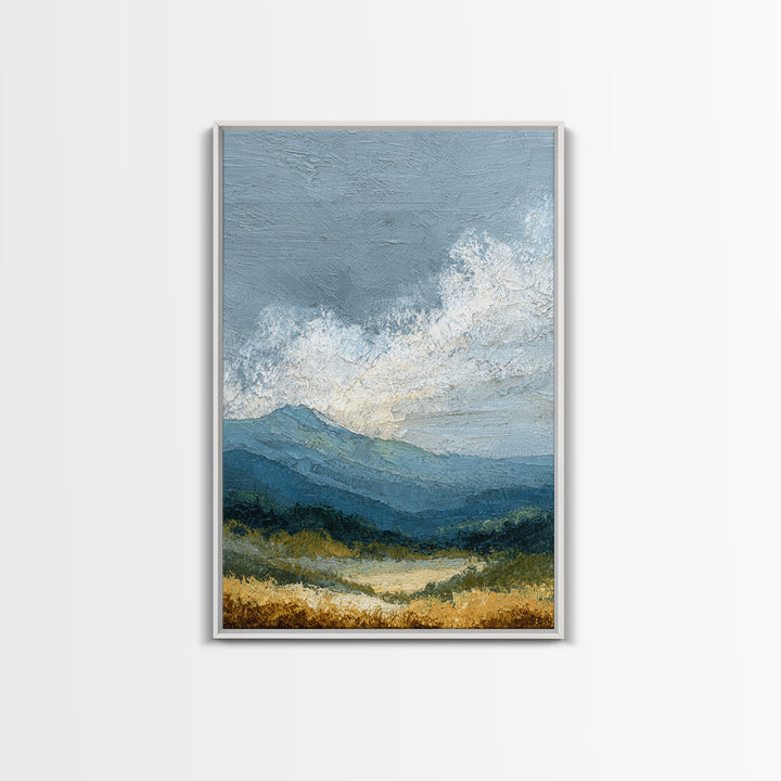 Quiet Mountain Scene Canvas Print, Art, Minimalist Decor, Living Room Decor, Fine Art, Large Wall Art, Art Deco, ART-2x3-49
