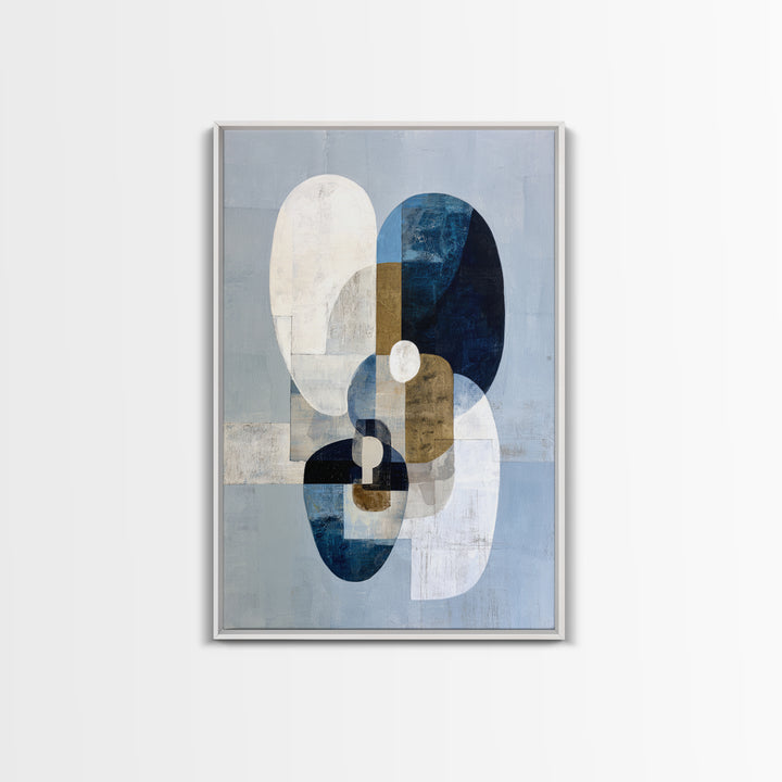 Modern Sculptural Shapes Rendered as Painted Forms Canvas Print, Art, Wall Art, Living Room Decor, Fine Art, ART-2x3-62
