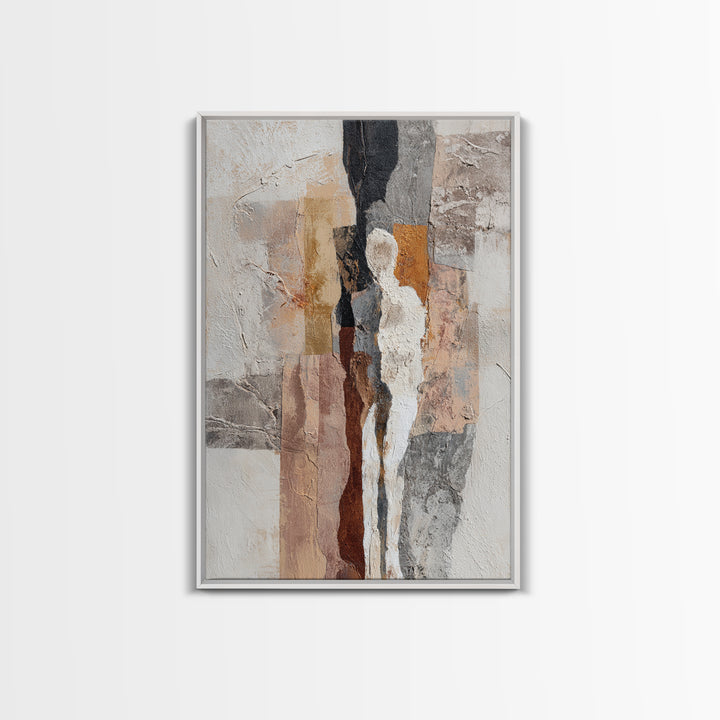 Textured Neutral Abstraction Framed Canvas Print, Art, Art Print, Living Room Decor, Abstract Art, Canvas Wall Art, ART-2x3-69