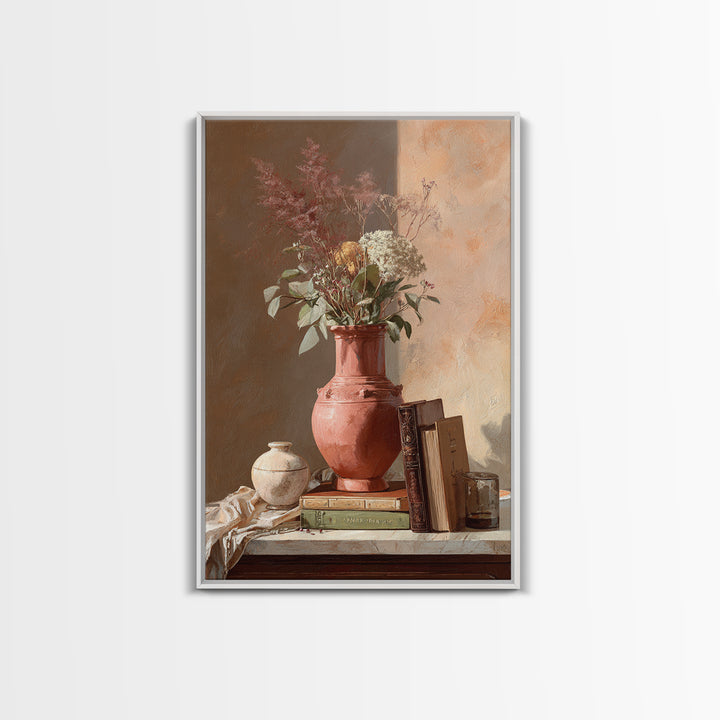 Sunlit Interior Still Life Canvas Print, Art, Textured Painting, Living Room Decor, Fine Art, Digital Wall Art, ART-2x3-70