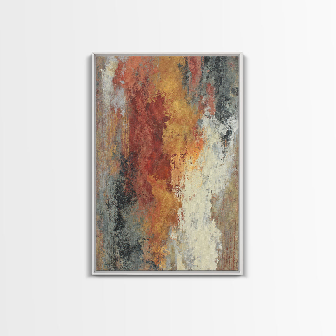 Contemporary Abstract with Layered Pigments and Energetic Canvas Print, Art, Contemporary Art, Living Room Decor, Abstract Art, ART-2x3-82