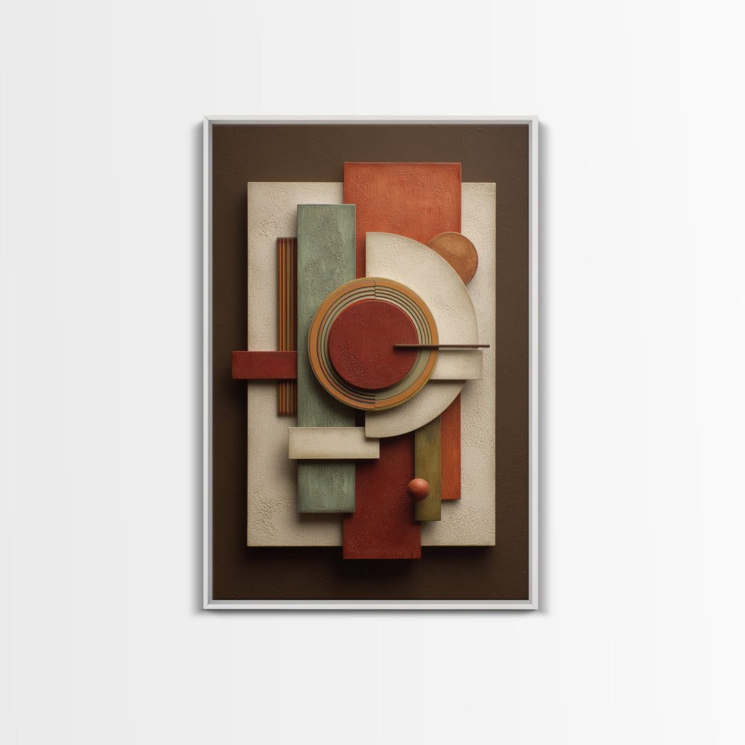 Modern Sculptural Shapes Rendered as Painted Forms Canvas Print, Art, Wall Art, Living Room Decor, Fine Art, ART-2x3-86
