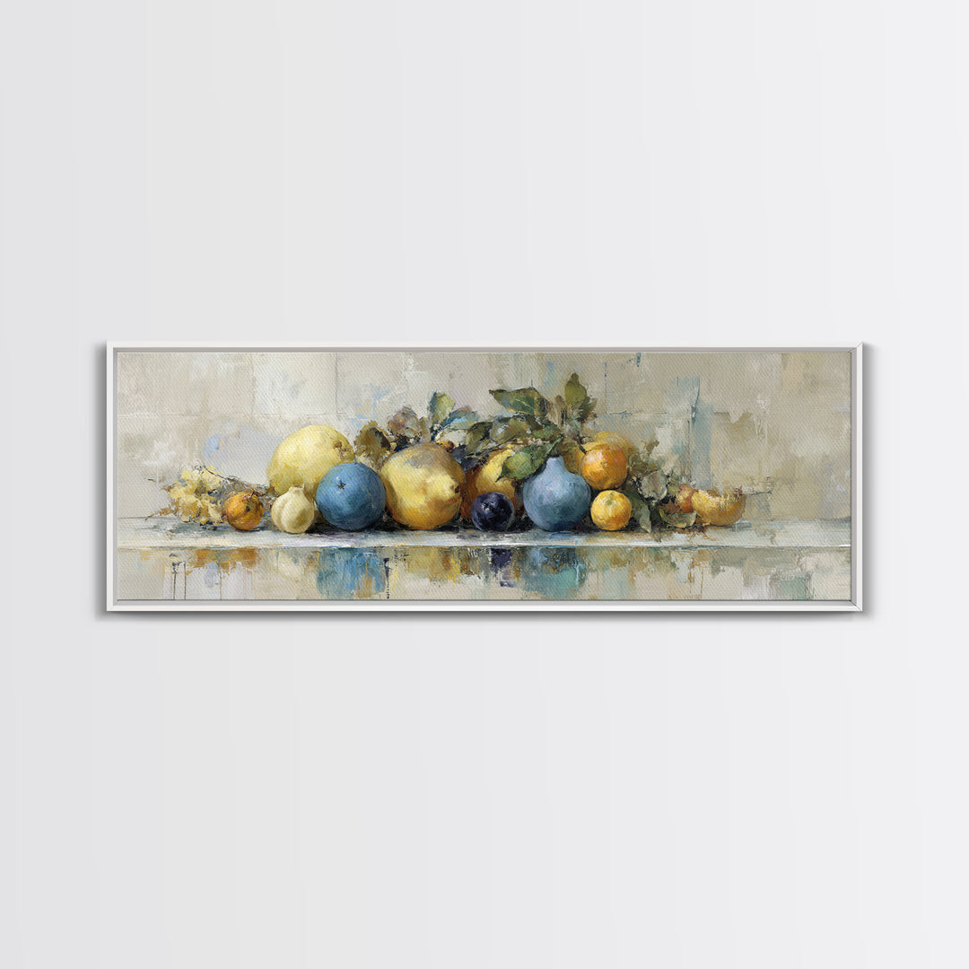Bold Pop Fruit Composition Framed Canvas Print, Art, Luxury Decor, Living Room Decor, Fine Art, Metal Wall Art, ART-3x1-56