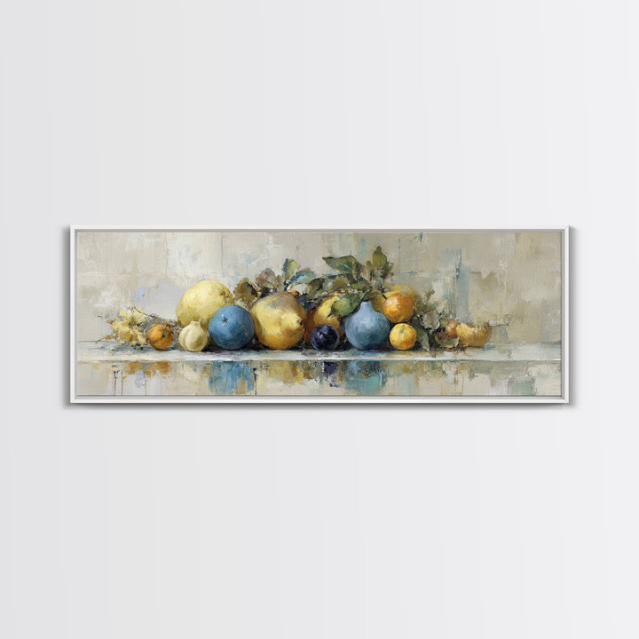 Bold Pop Fruit Composition Framed Canvas Print, Art, Luxury Decor, Living Room Decor, Fine Art, Metal Wall Art, ART-3x1-56