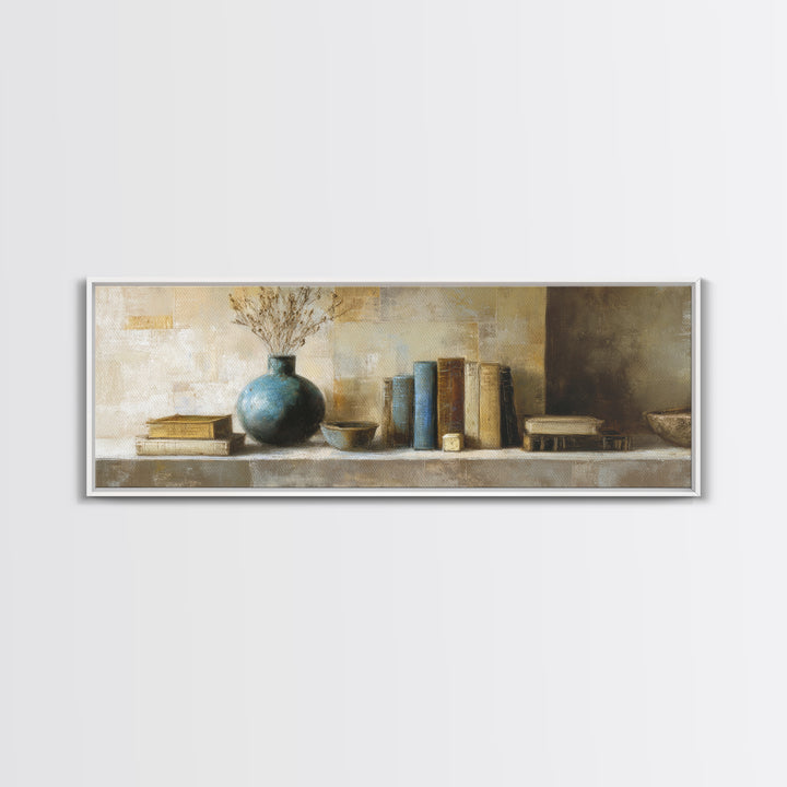 Sunlit Interior Still Life Canvas Print, Art, Textured Painting, Living Room Decor, Fine Art, Digital Wall Art, ART-3x1-78