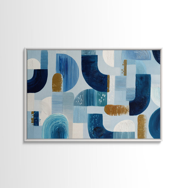 Abstract Water Forms Framed Canvas Print, Art, Wall Art Prints, Living Room Decor, Fine Art, Ai Art, Textured Wall Art, ART-3x2-23