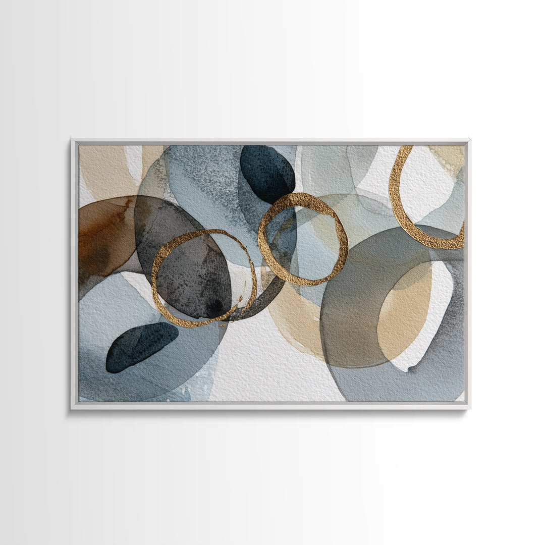 Modern Sculptural Shapes Rendered as Painted Forms Canvas Print, Art, Art Deco, Living Room Decor, Abstract Art, ART-3x2-34