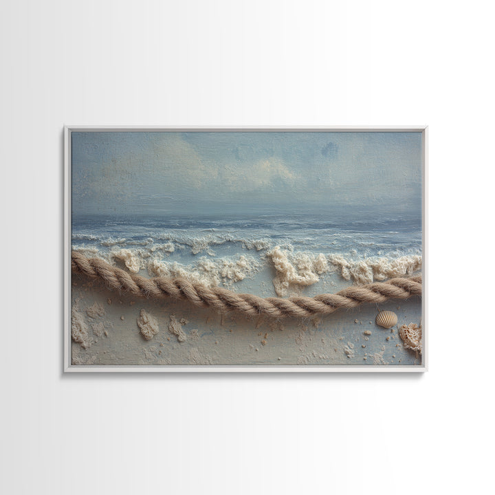 Dramatic Seascape with Foam and Storm Clouds Canvas Print, Art, Room Decor, Living Room Decor, Oil Painting, ART-3x2-4