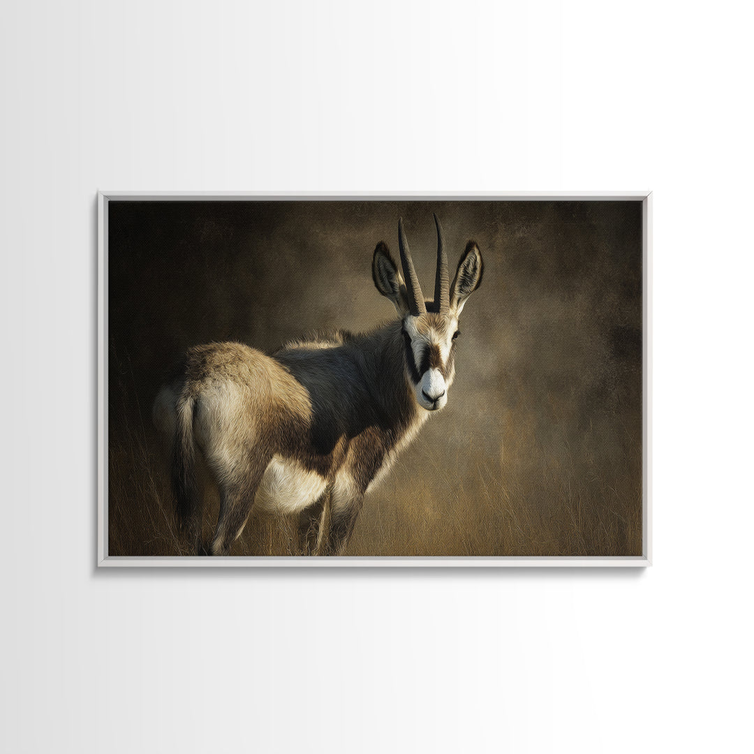 Elegant Animal Portrait Framed Canvas Print, Art, Digital Wall Art, Living Room Decor, Fine Art, Framed Art, ART-3x2-46